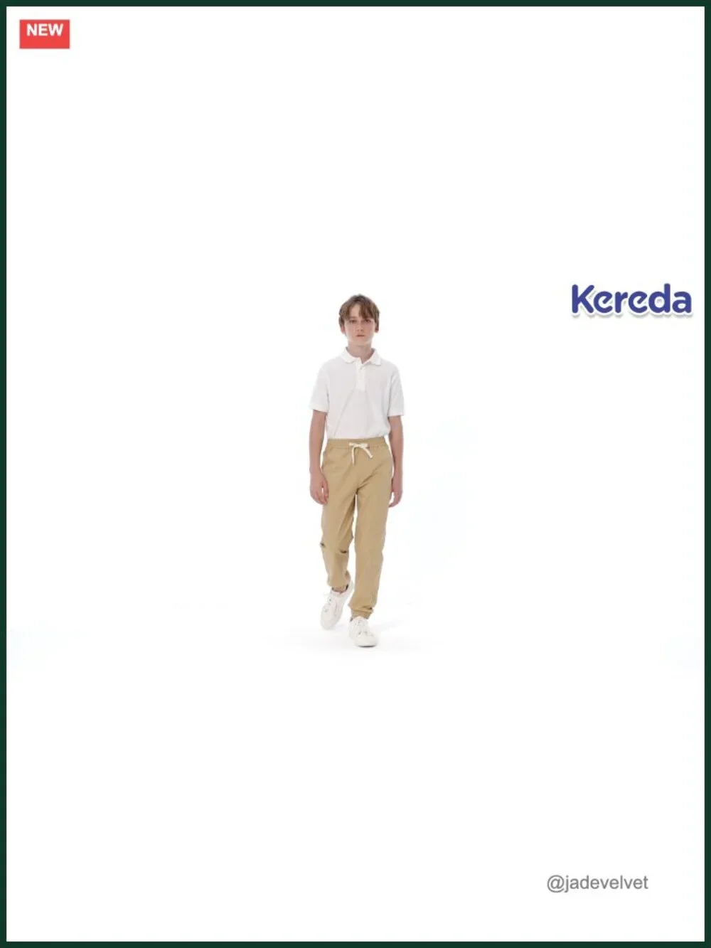 Cotton Blend Pull On Jogger Pants Boys School Uniform with Pockets